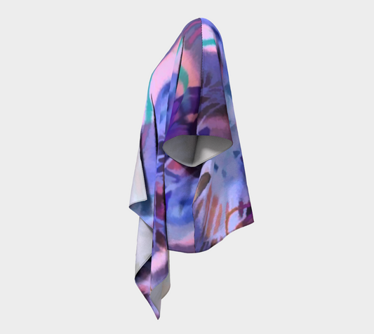 Coffee Cup Abstract Draped Kimono
