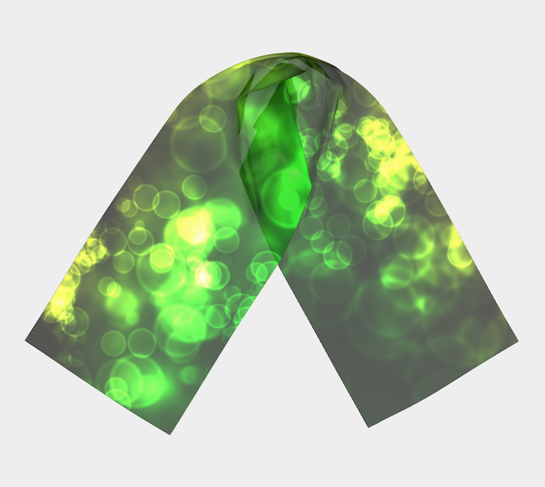 Green Bokeh Light Long Scarf