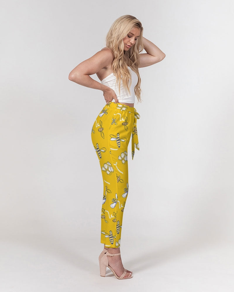 Honey B ees Women's Belted Tapered Pants