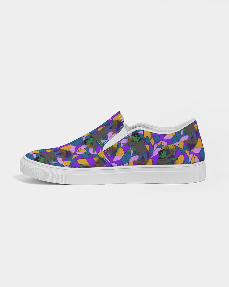 Frankenstein Pattern Women's Slip-On Canvas Shoe