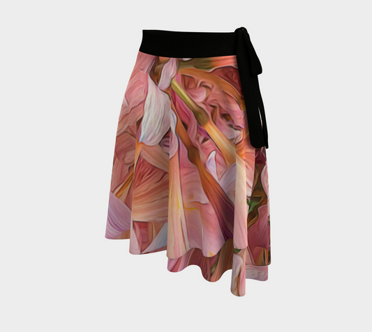 Pink Amaryllis Wrap Skirt