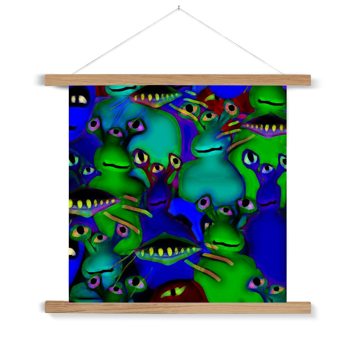 Aliens Collage Fine Art Print with Hanger