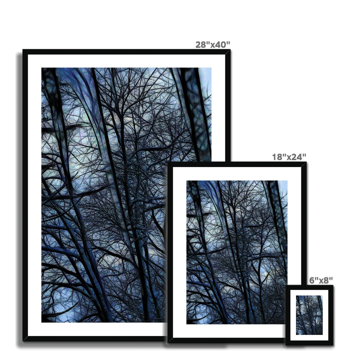 Twilight Icicles Framed & Mounted Print