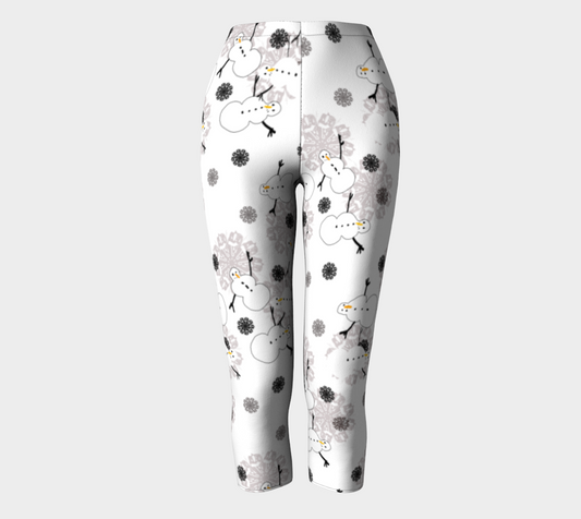 Snowman Pattern Capris