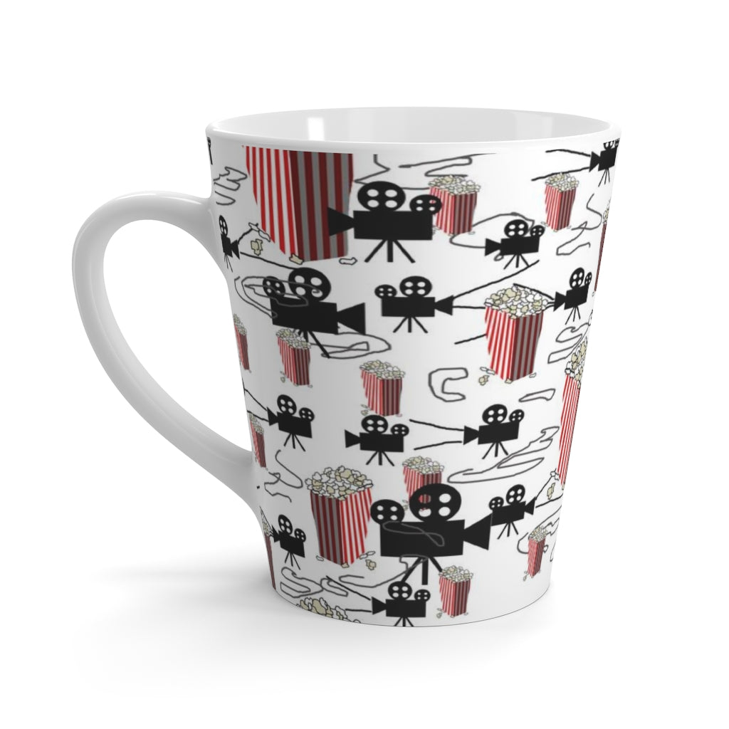Movies and Popcorn Latte mug