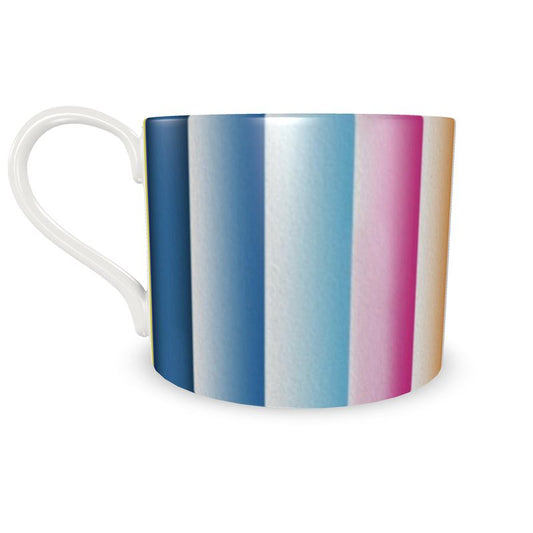 Pastel Pinks Florals and Stripes Cup and saucer Set