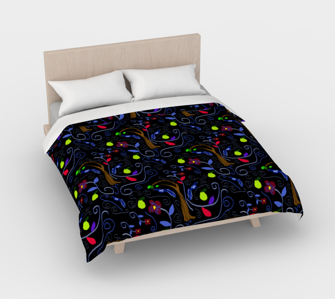 Birds and Scrolls Duvet Cover