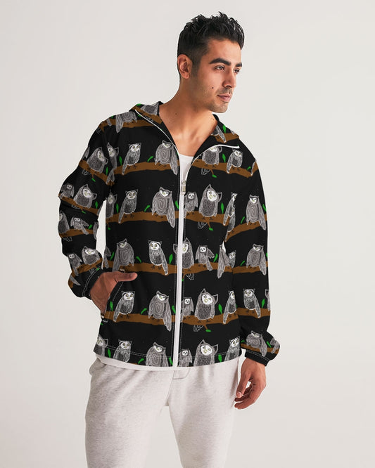 Owls Pattern Men's Windbreaker