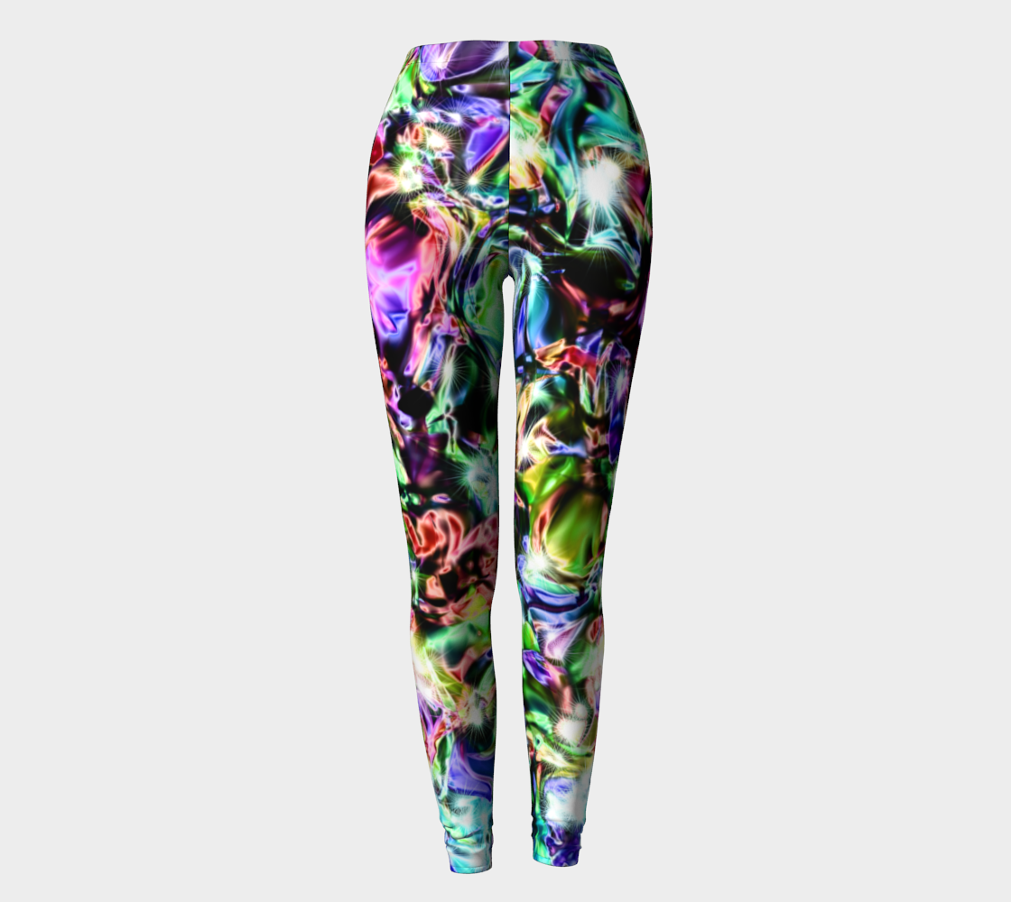 Rainbow sparkly Liquid Metal Leggings