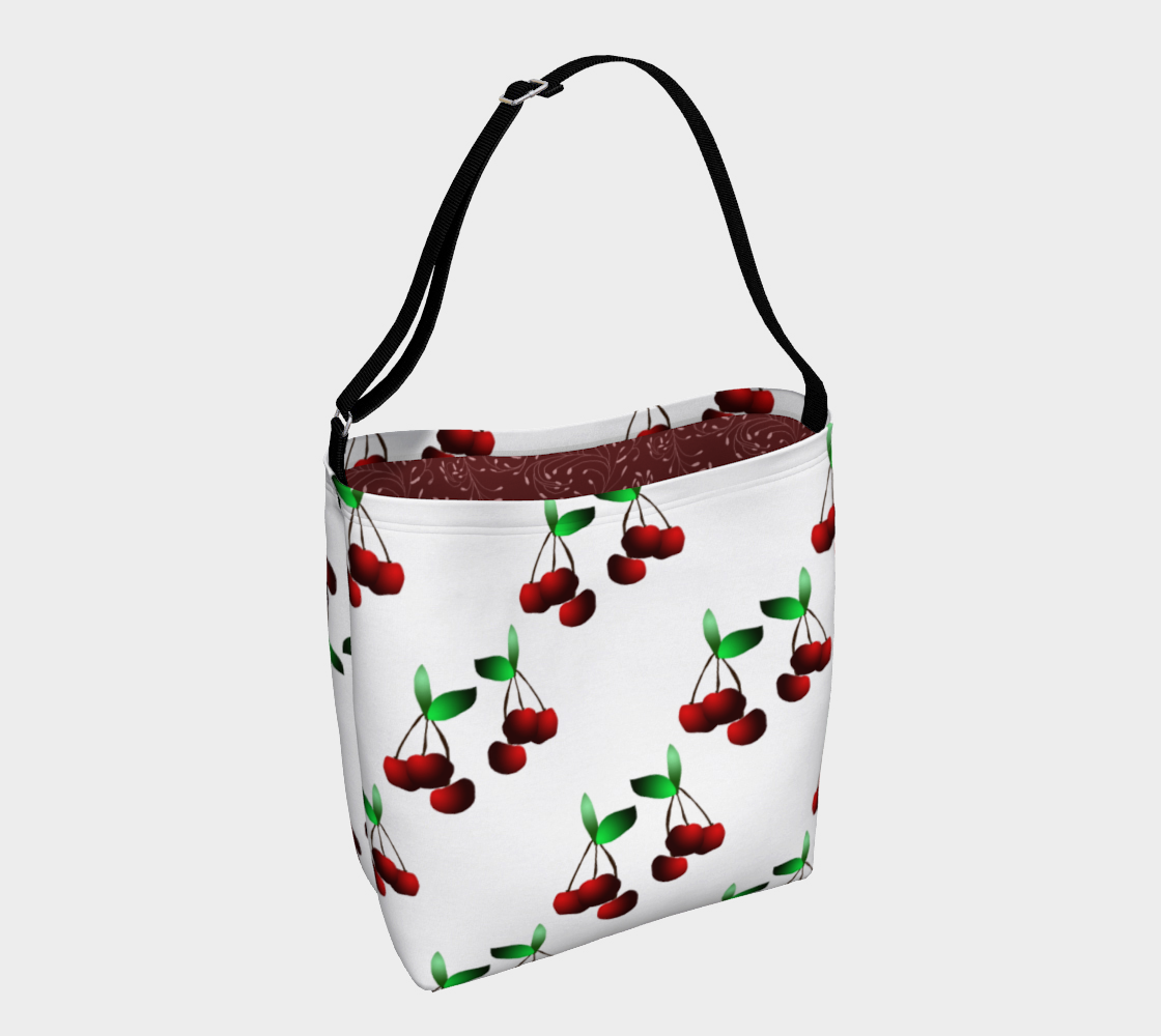 Cherries Pattern Day Tote
