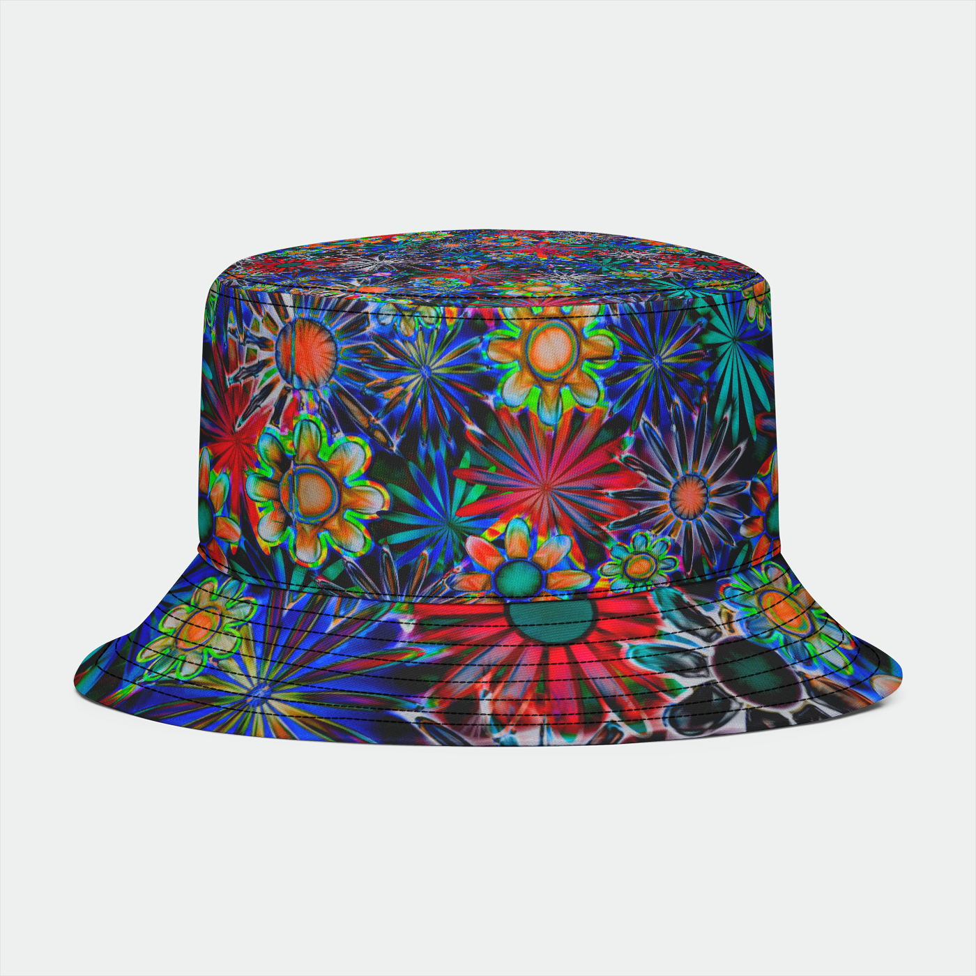 Green and Red Daisies Bucket Hat