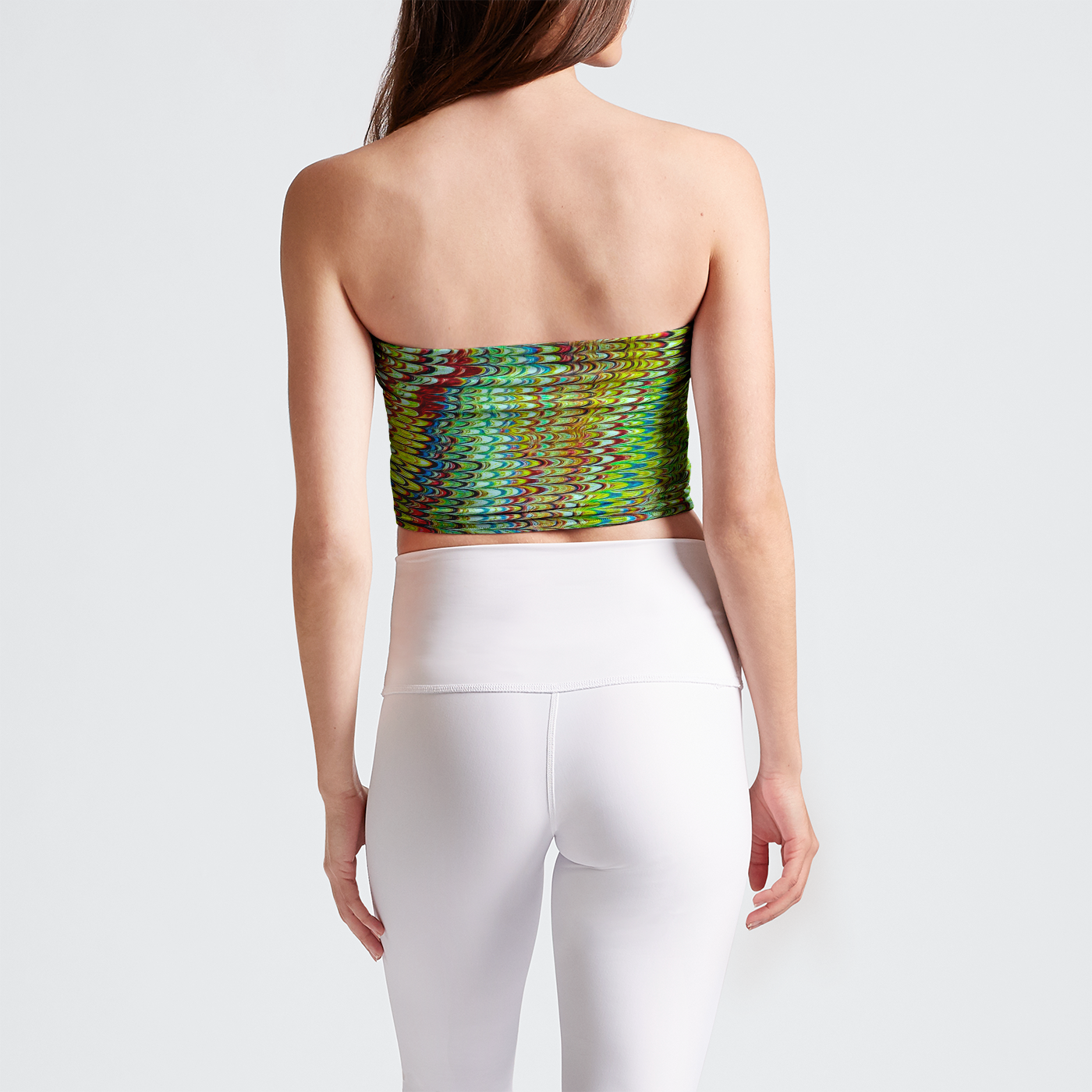 Cool Green Marbled Tube Top