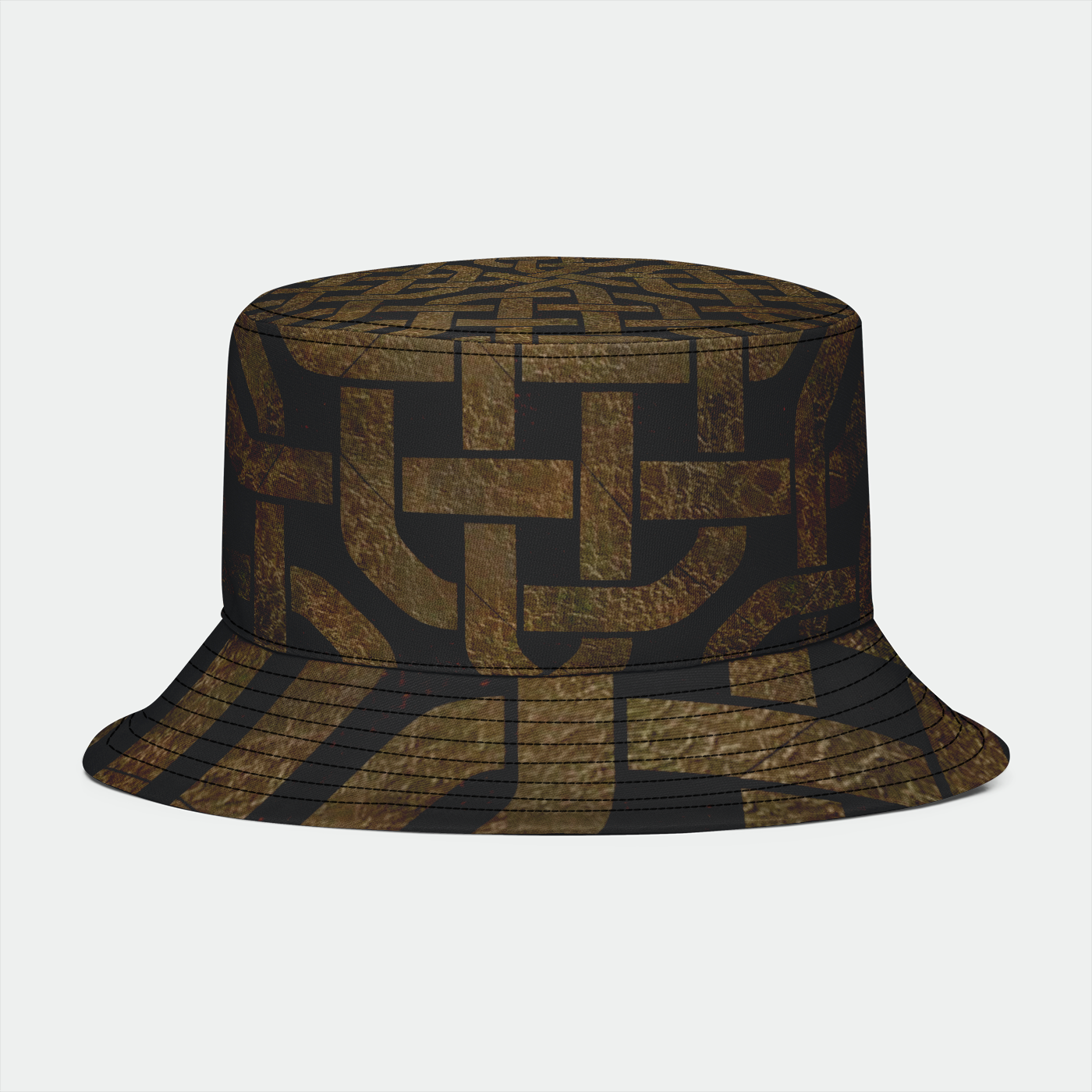 Light Faux Leather Celtic Knot Bucket Hat