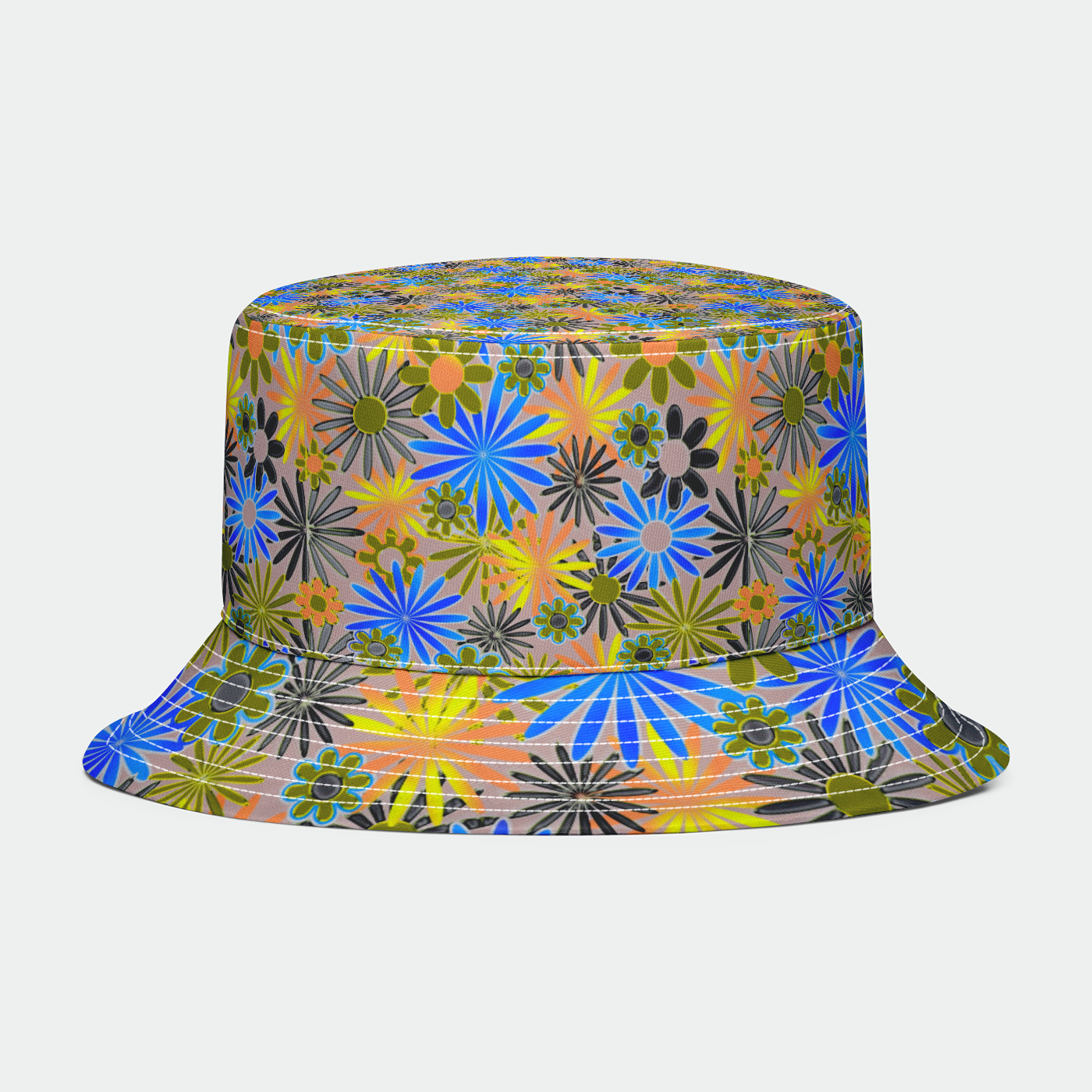 Blue and Gold Daisies Bucket Hat