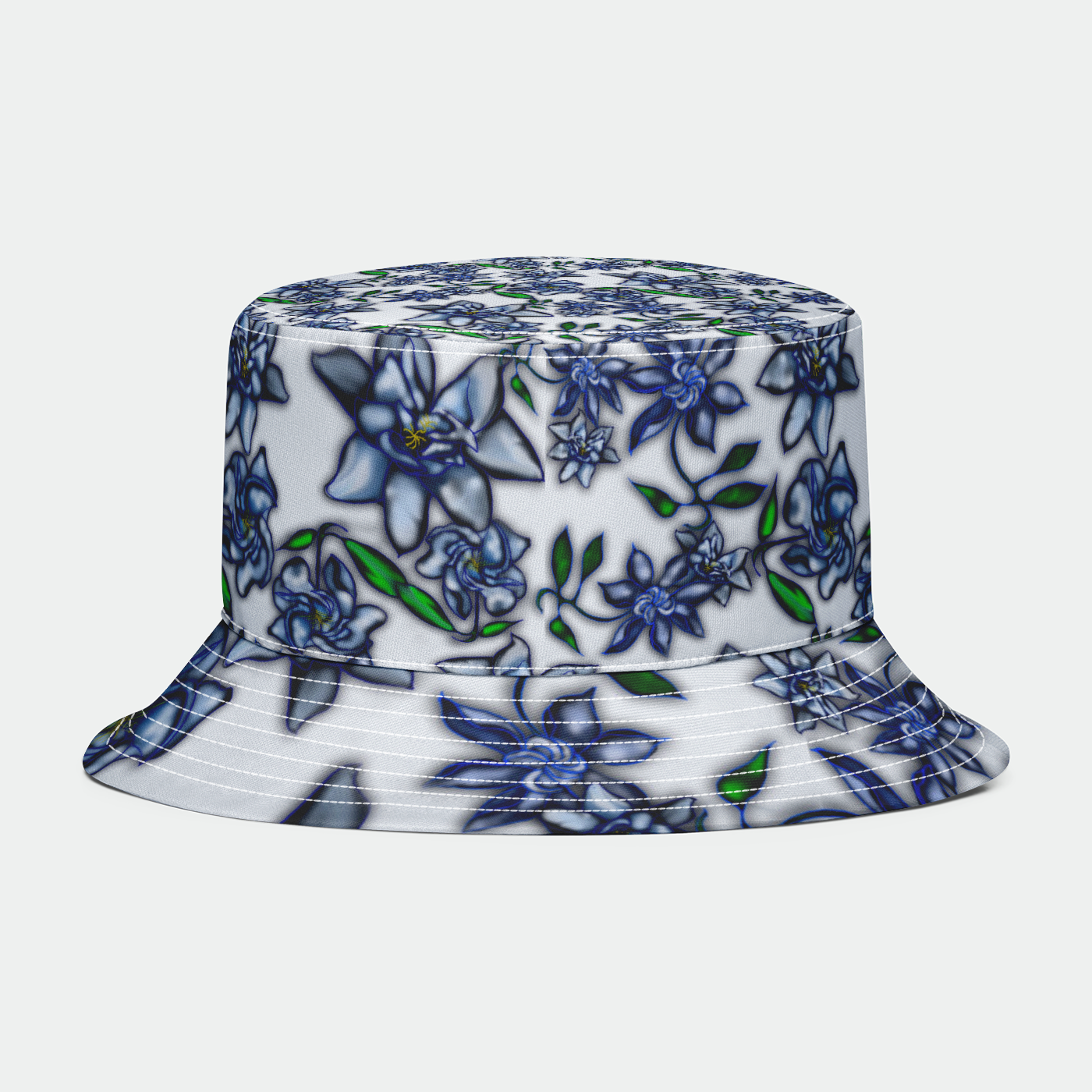 Gardenias On White Bucket Hat