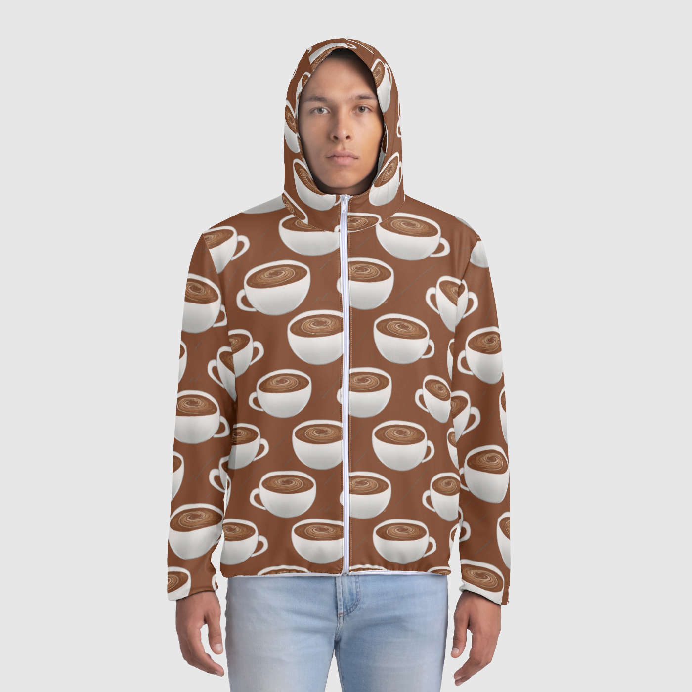 Coffee on Coffee Unisex Windbreaker