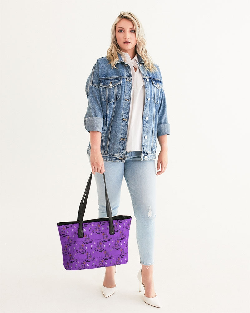 Witch Cat Cauldron Pattern Stylish Tote