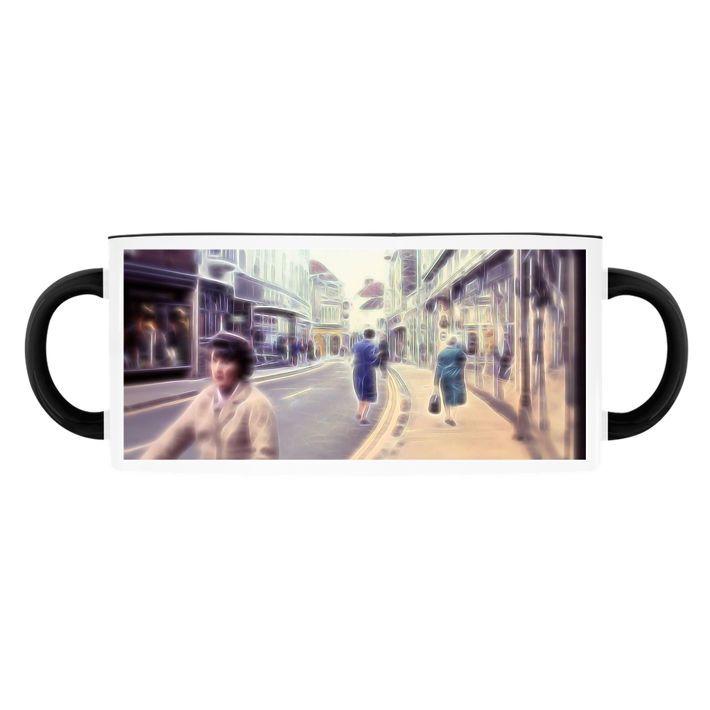 Vintage Travel Shopping London Accent Mugs