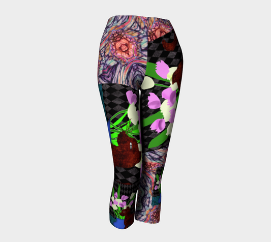 The Cat and The Tulips Capris