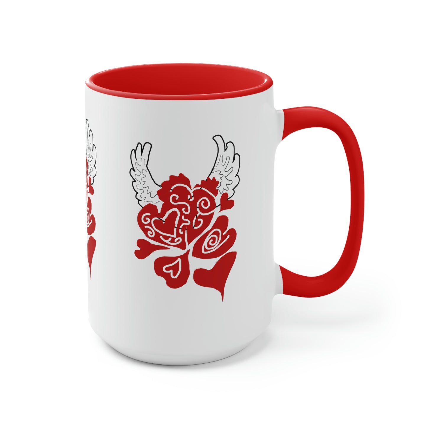 Hearts and Wings Accent Mug