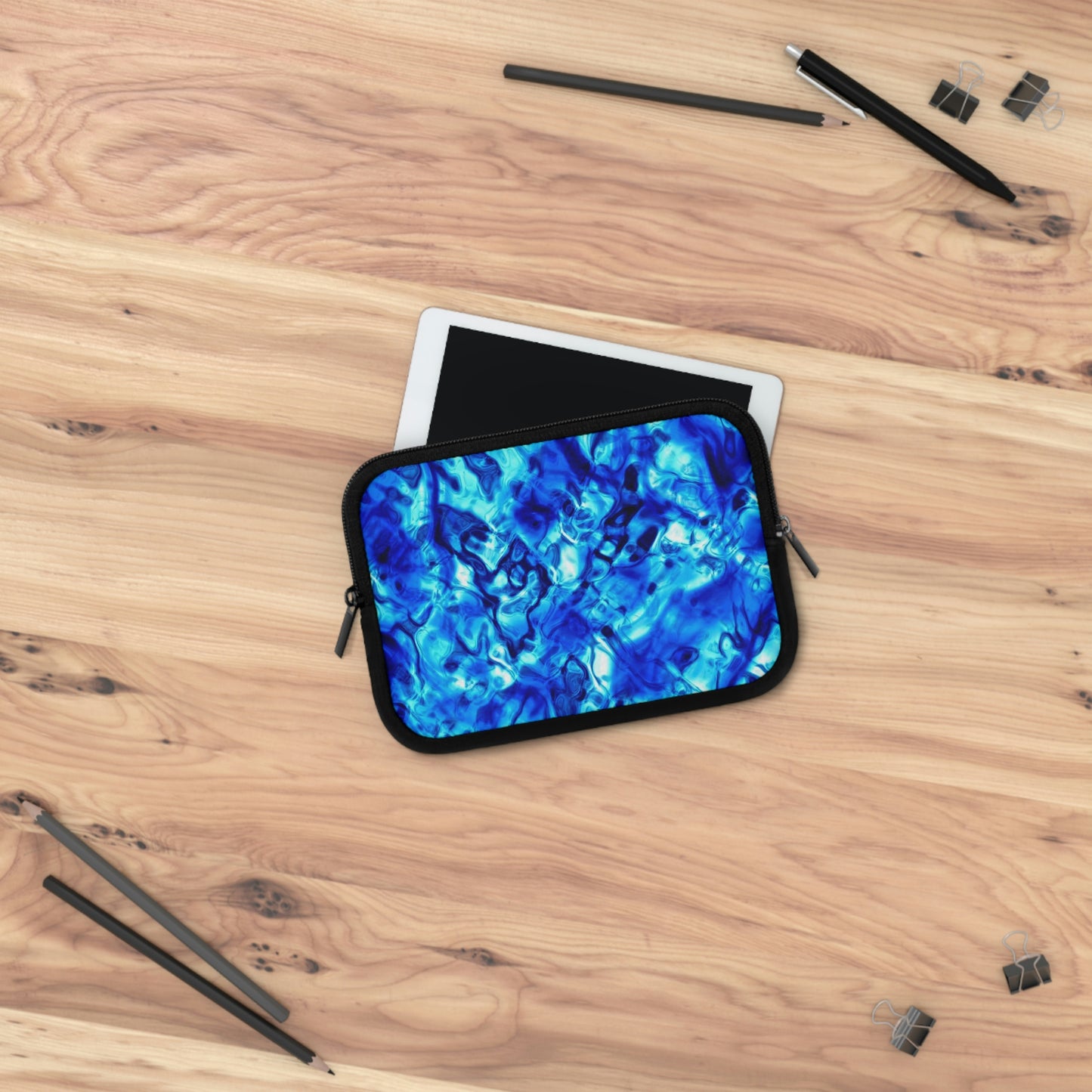 Blue Water Abstract Laptop Sleeve
