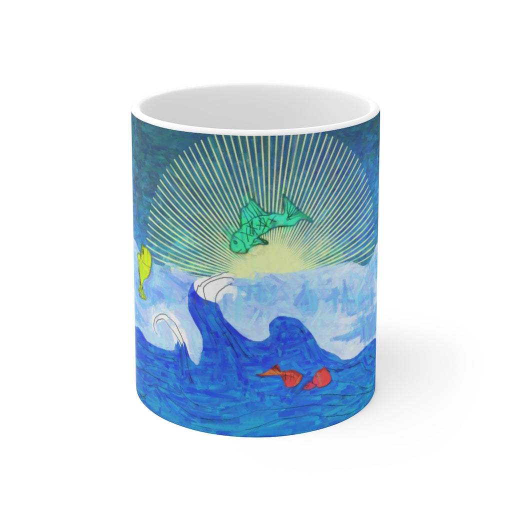 Jumping Fishies Ceramic Mugs (11oz\15oz\20oz)