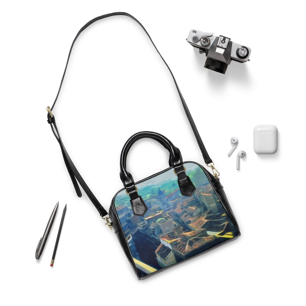Vintage Travel The City Loves To Wake Shoulder Handbag