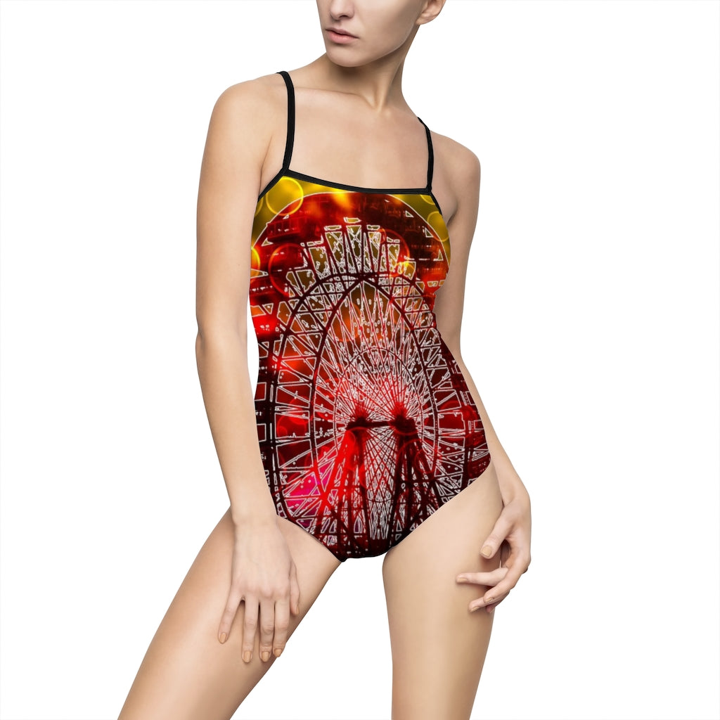 Vintage Ferris Wheel Women's One-piece Swimsuit