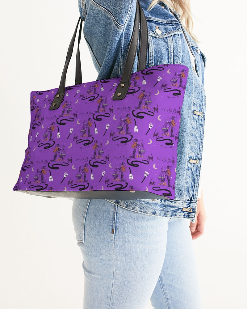 Witch Cat Cauldron Pattern Stylish Tote
