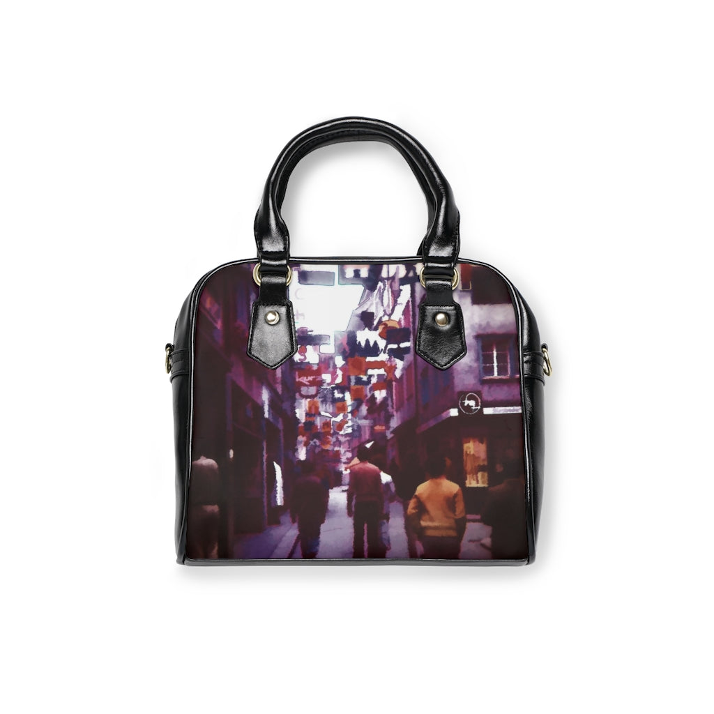 Vintage City Market Shoulder Handbag