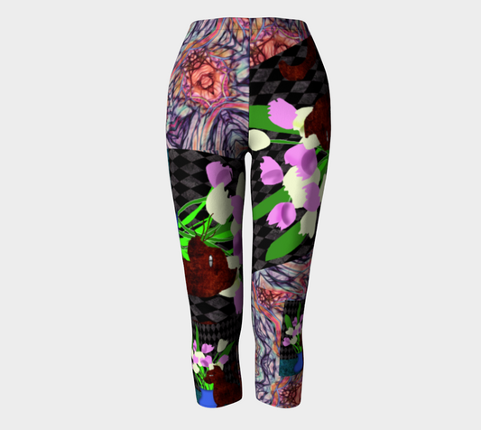 The Cat and The Tulips Capris