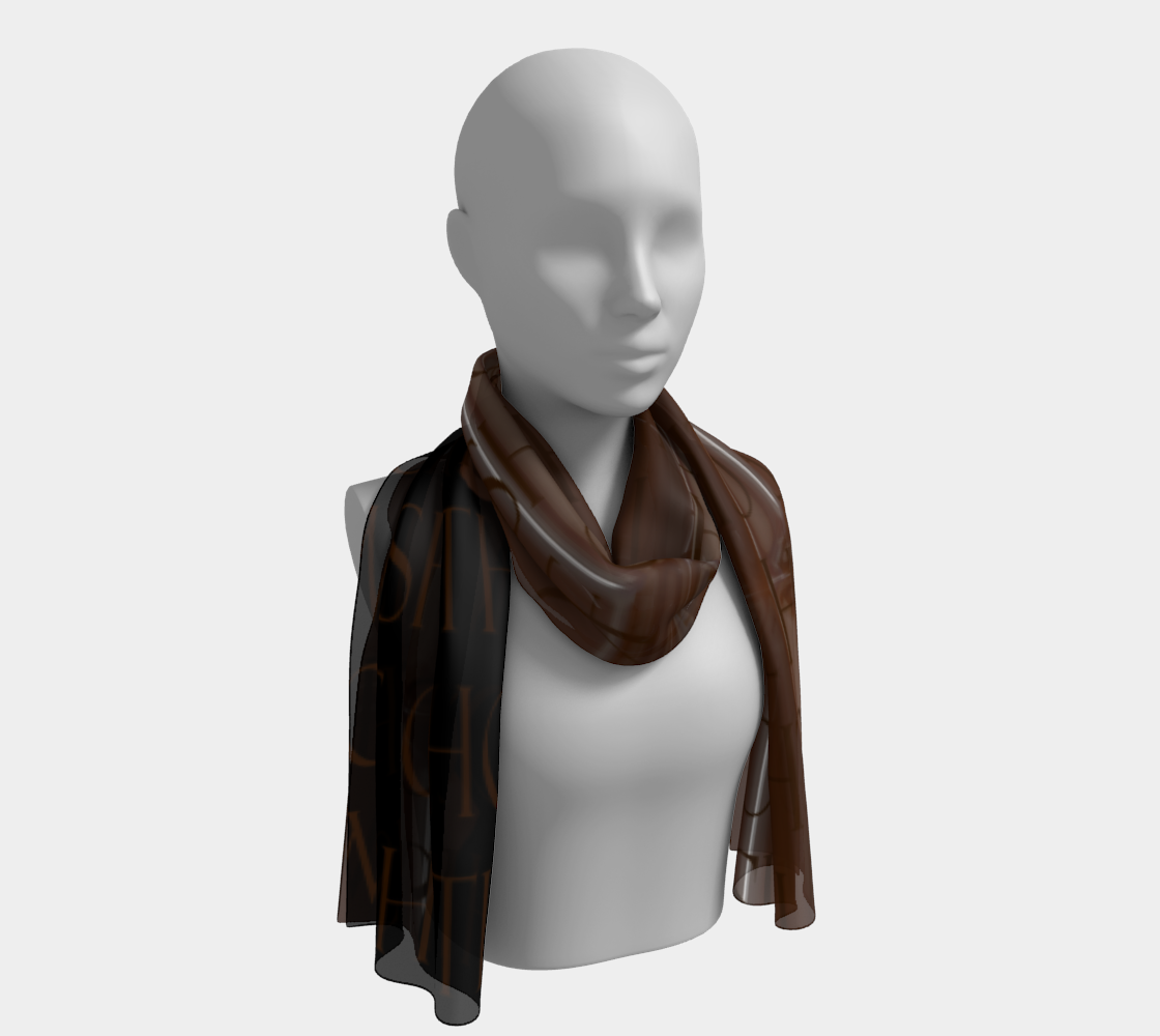 Chocolate Bar Long Scarf