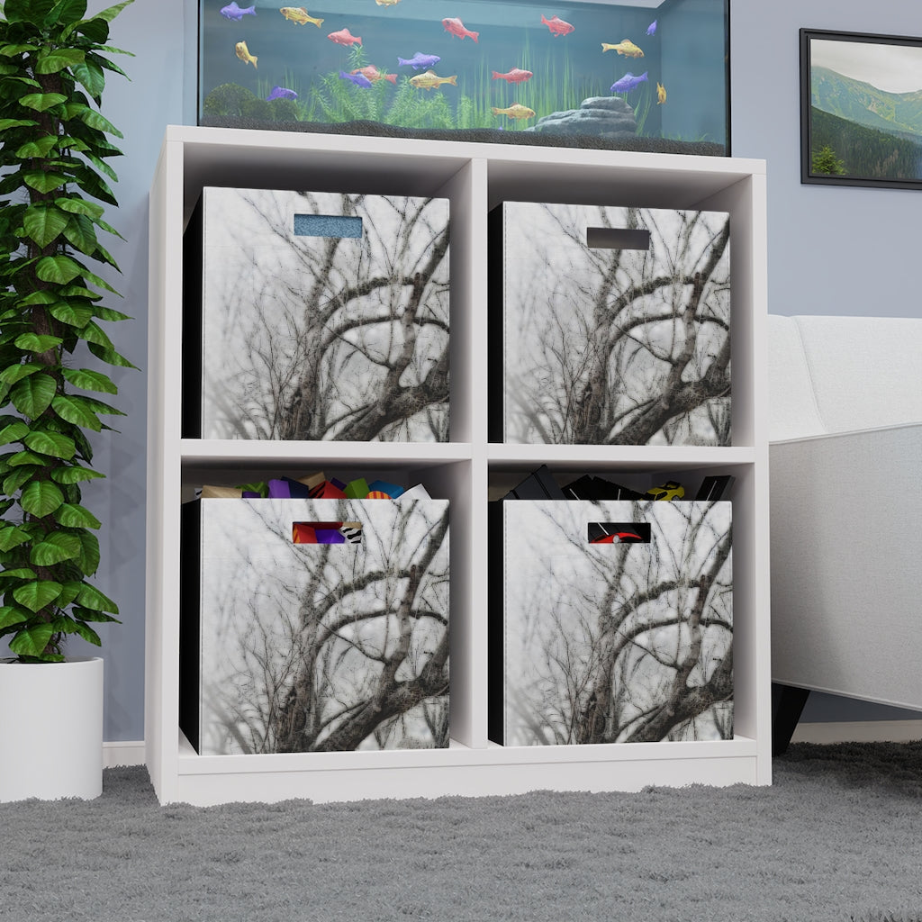 Old Tree On White Felt Storage Box