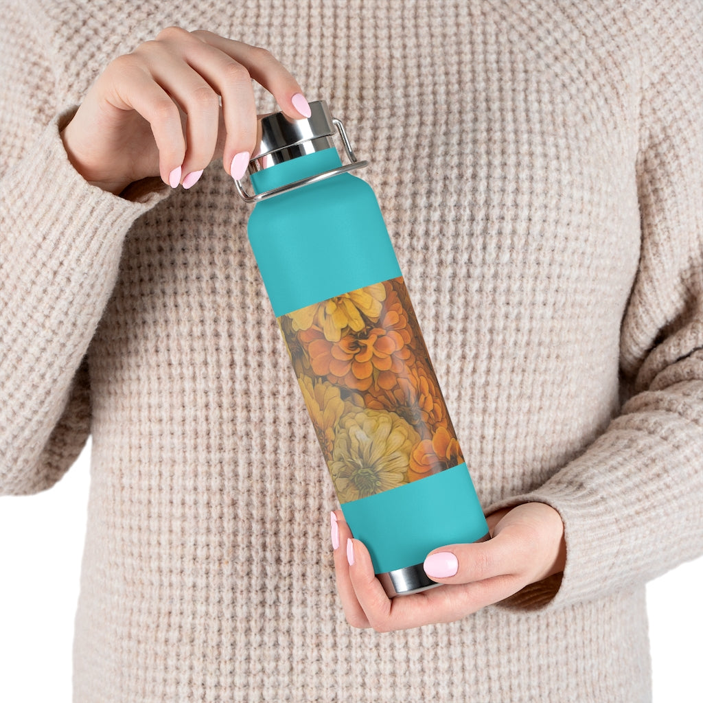 Yellow Zinnias 22oz Vacuum Insulated Bottle