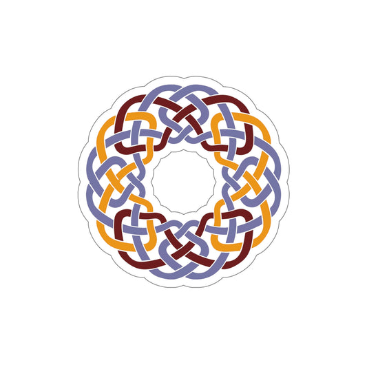 Red Yellow Blue Celtic Knot Die-Cut Stickers