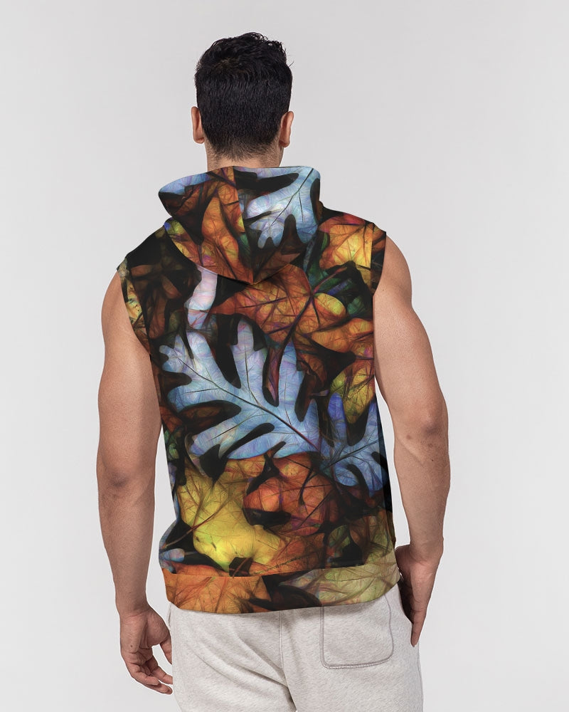 Mid October Leaves Men's Premium Heavyweight Sleeveless Hoodie