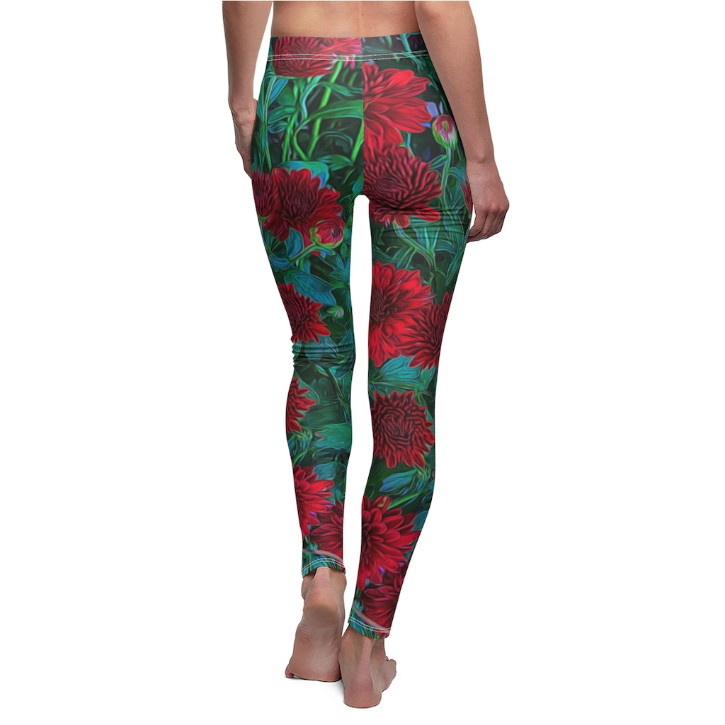 Red Mums Women's Cut & Sew Casual Leggings