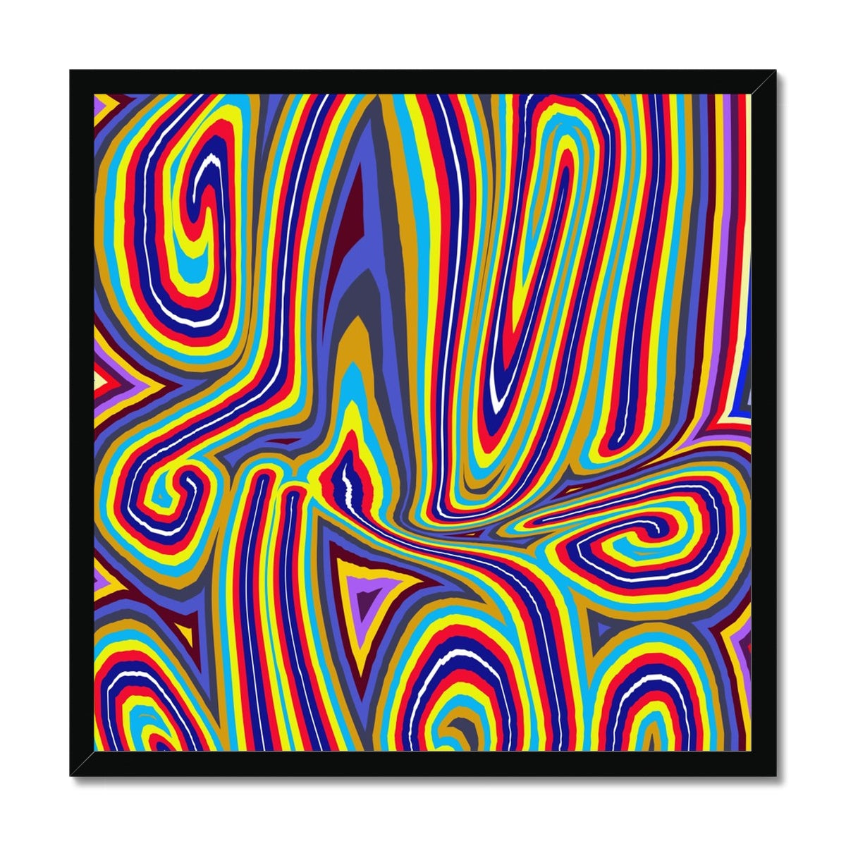 Curly Swirls Framed Print