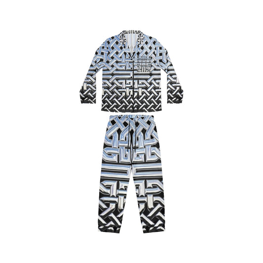 Chrome Celtic Knot Women's Satin Pajamas (AOP)
