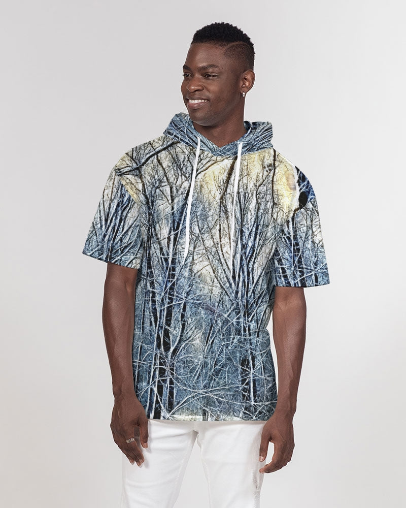 4 Oclock Winter Landscape Men's Premium Heavyweight Short Sleeve Hoodie