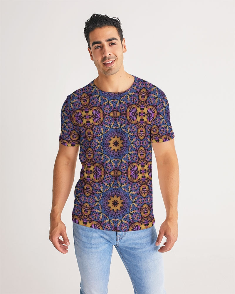 Blue Gold Celtic Kaleidoscope Men's Tee