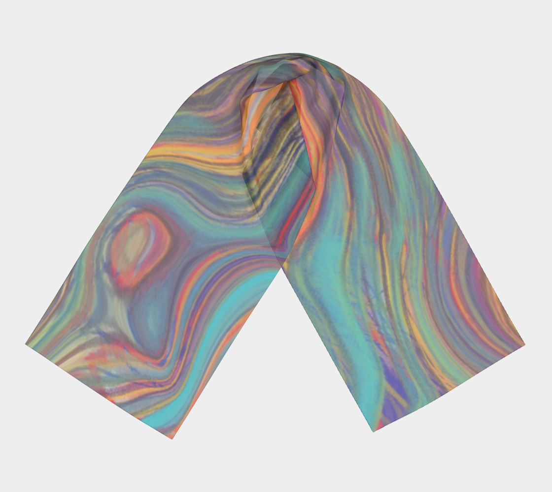 Colorful Sketch Long Scarf