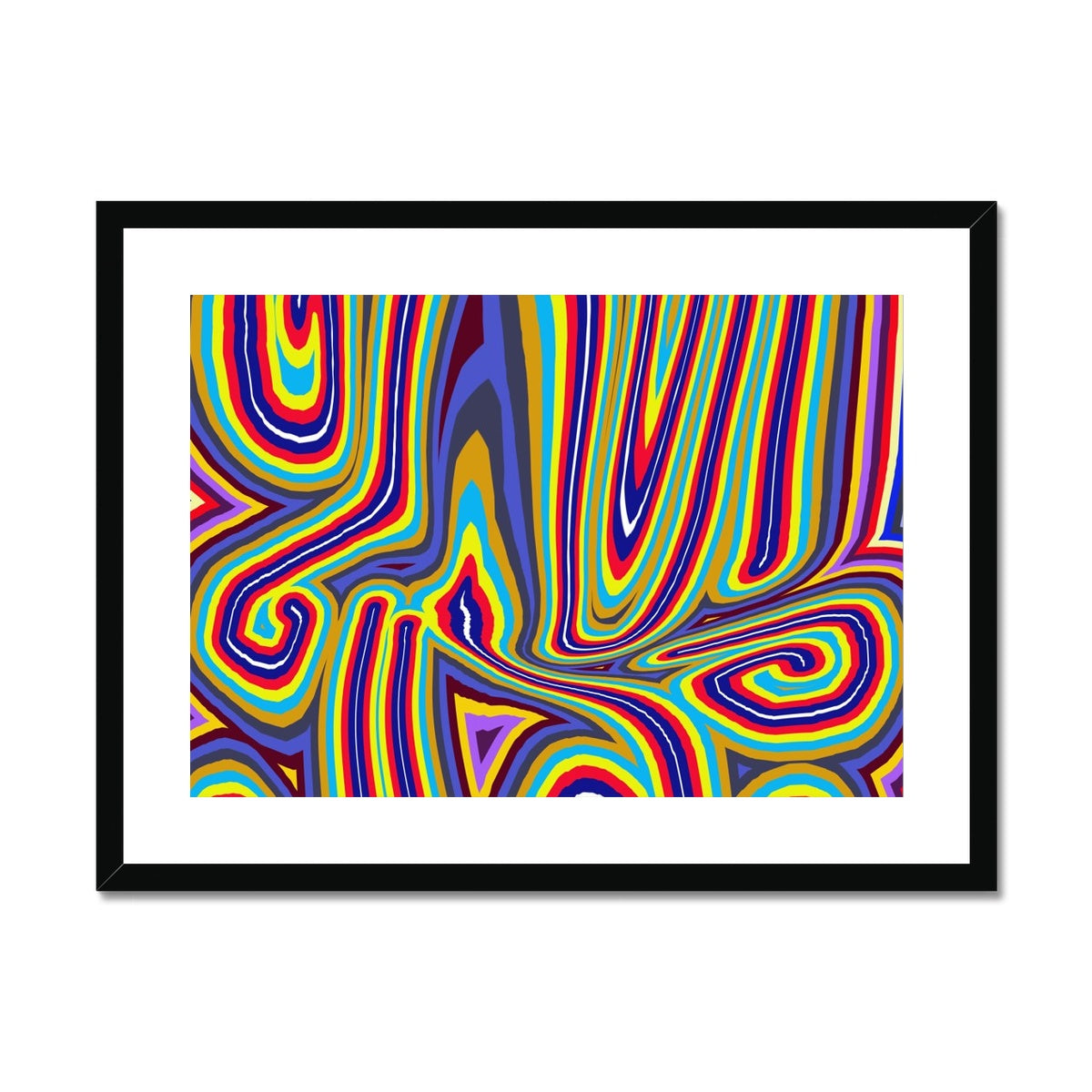 Curly Swirls Framed & Mounted Print