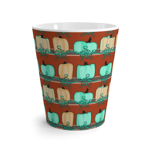 Blue Green Pumpkins Latte mug