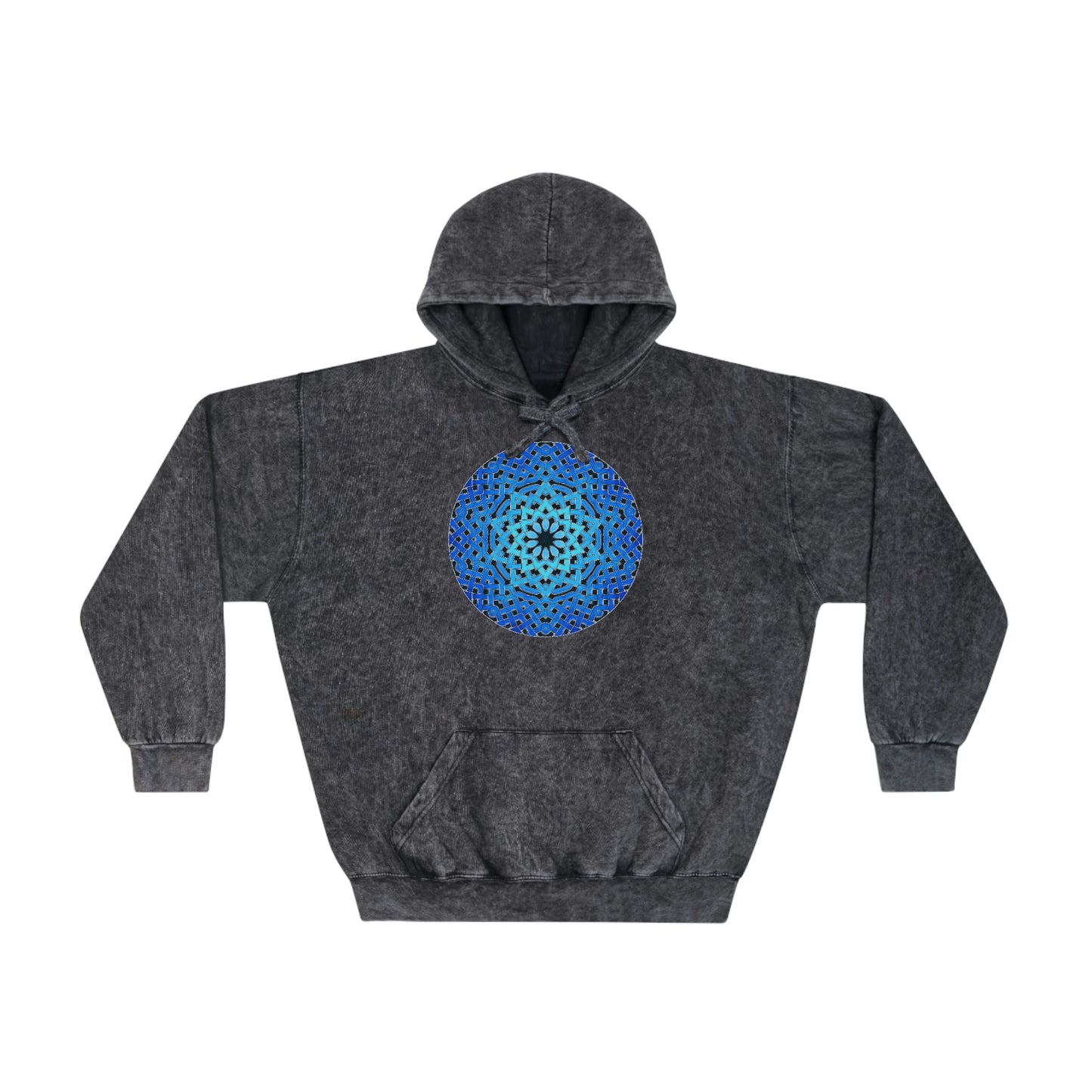 Blue Celtic Star Unisex Mineral Wash Hoodie