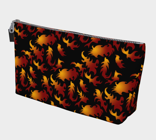 Abstract Flames Pattern Makeup Bag