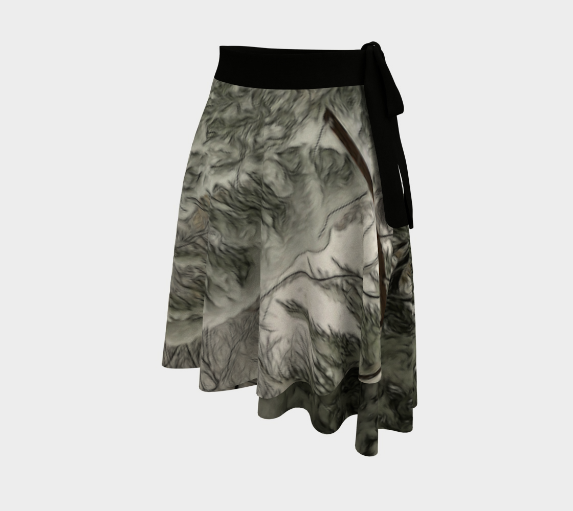 Snow Covered Pine tree Wrap Skirt