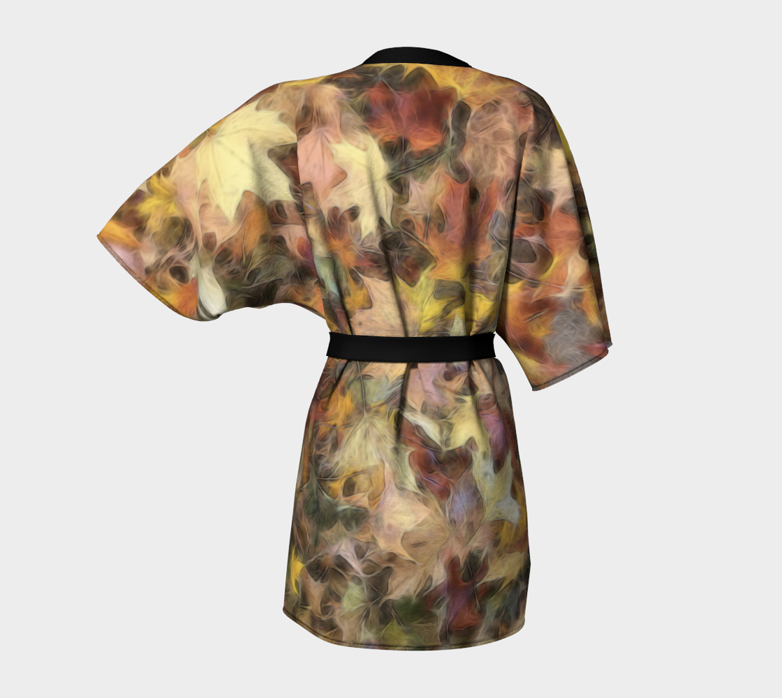 Light October Leaves Kimono Robe