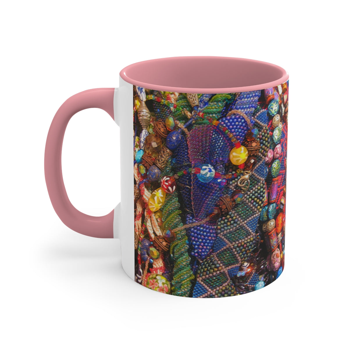 Beaded Jewelry Still Life Accent Coffee Mug, 11oz