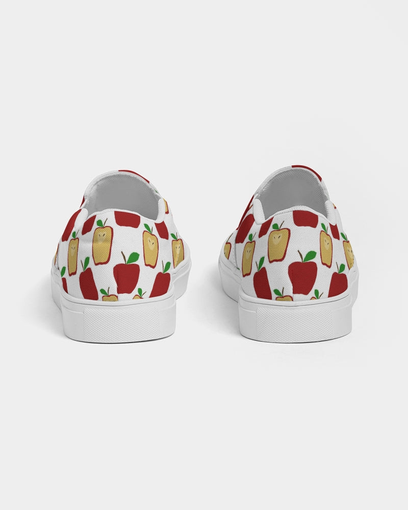 Apple Polkadots Women's Slip-On Canvas Shoe
